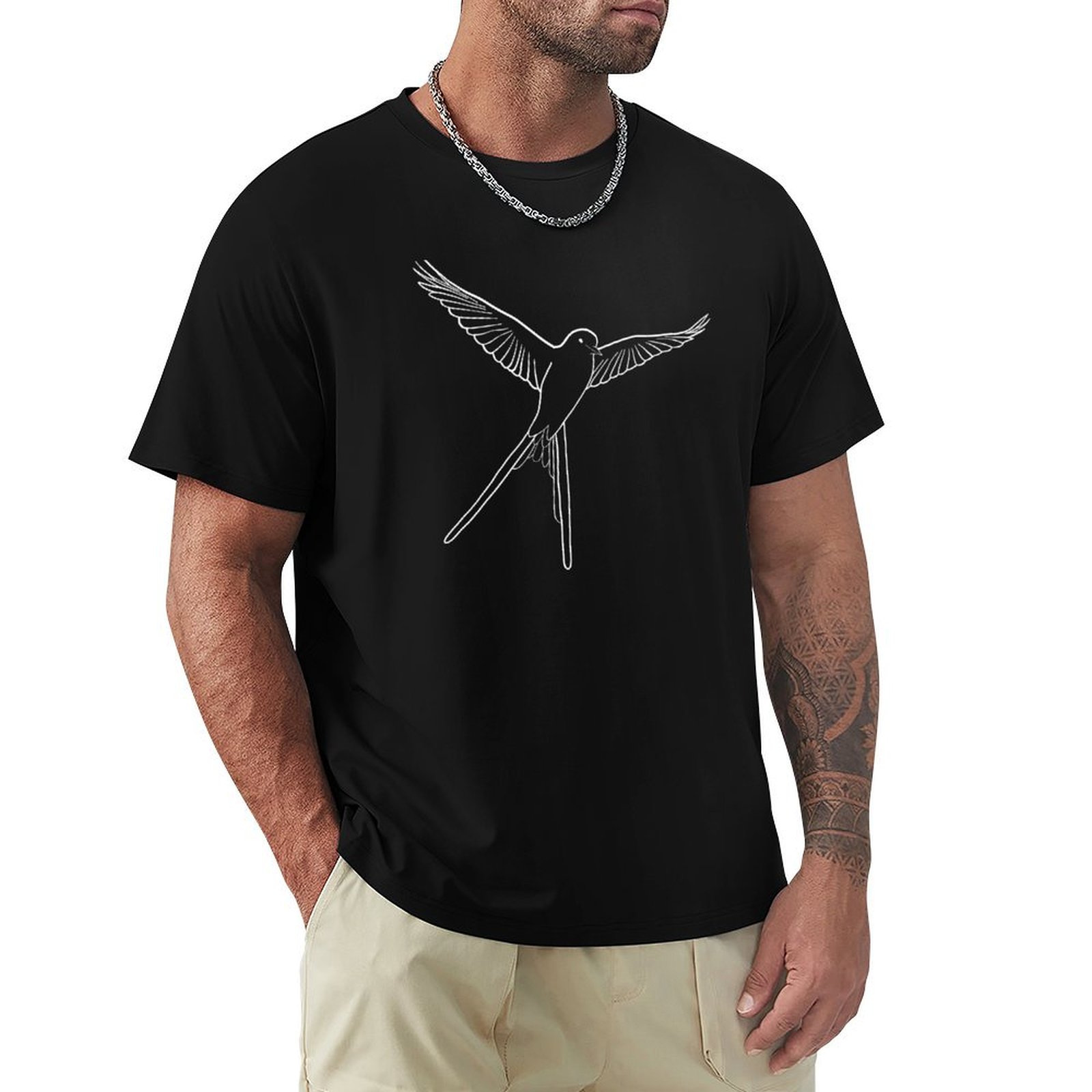 Board Game Wingspan - T-shirt Wingspan Board Game Bird Outline,