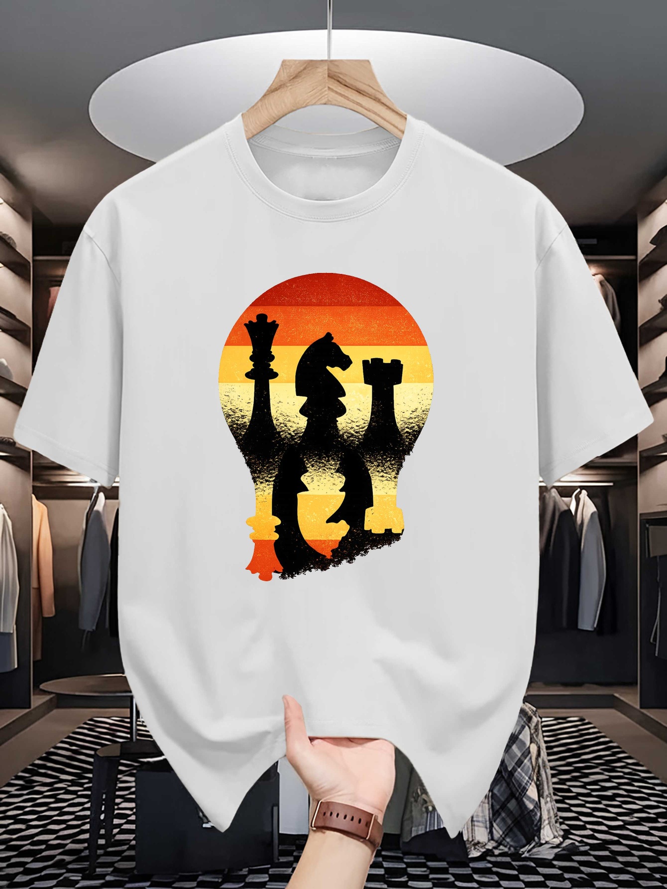 Board Game Vintage - T-shirt da uomo girocollo con stampa