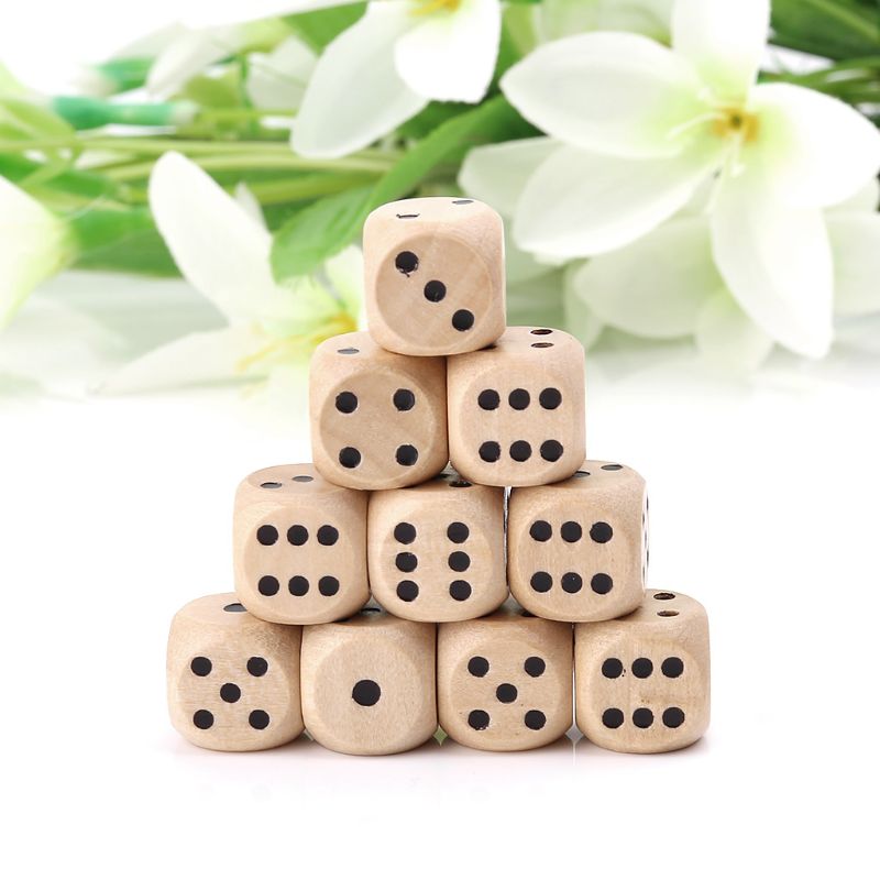 Dice Tower Wooden - 10 pz dadi legno 6 facce