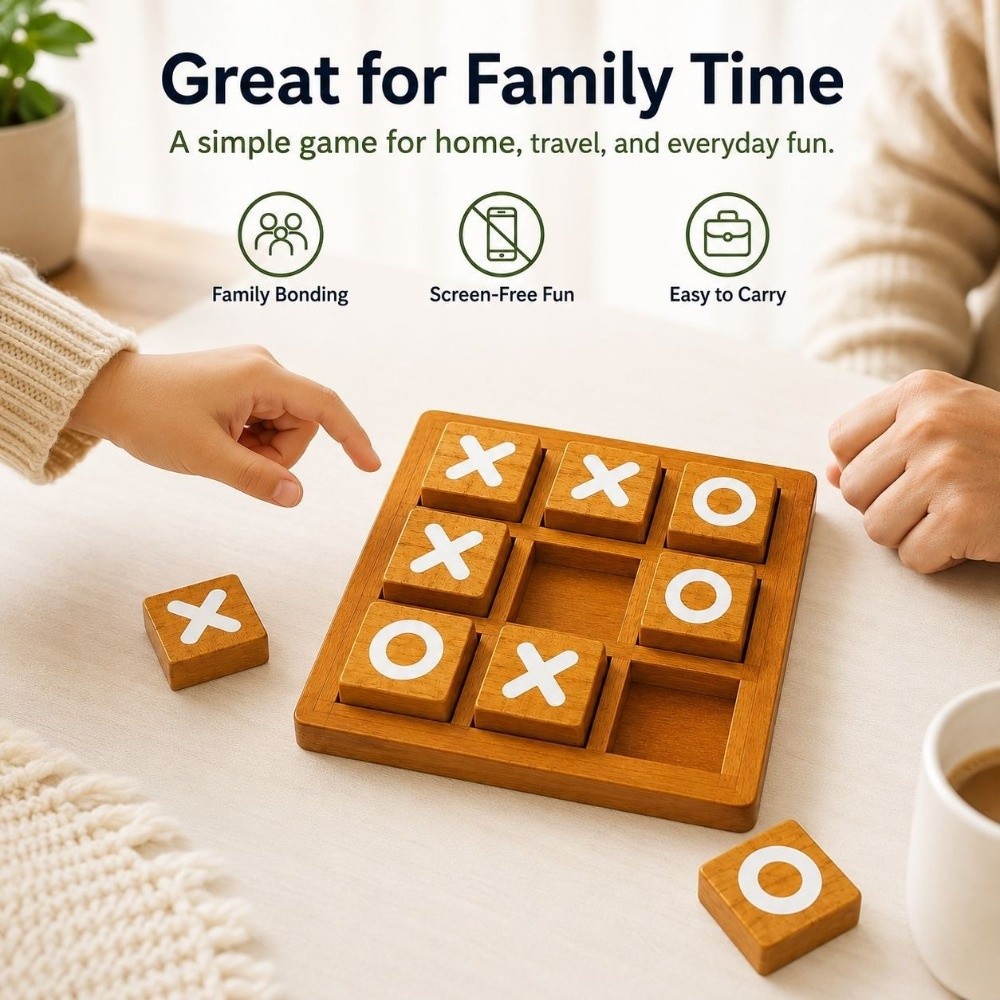 Tic Tac Toe in Legno Portatile - Board Game For 5 Players recensione e prezzo
