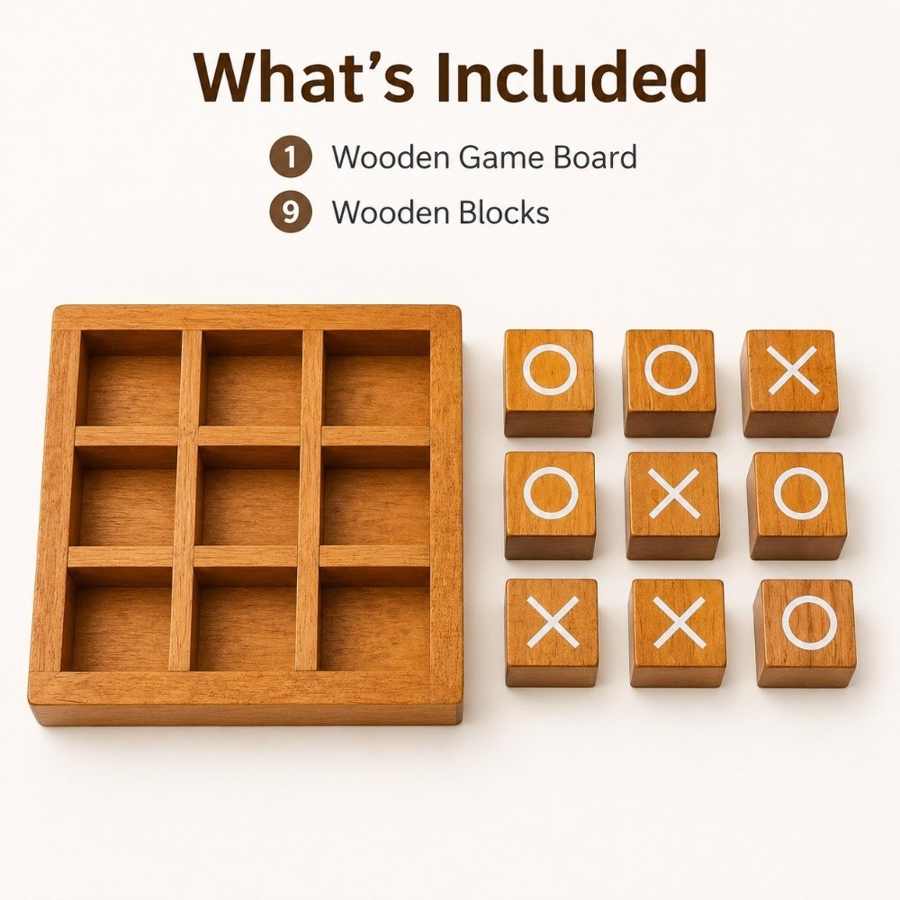 Tic Tac Toe in Legno Portatile - Board Game For 5 Players recensione e prezzo