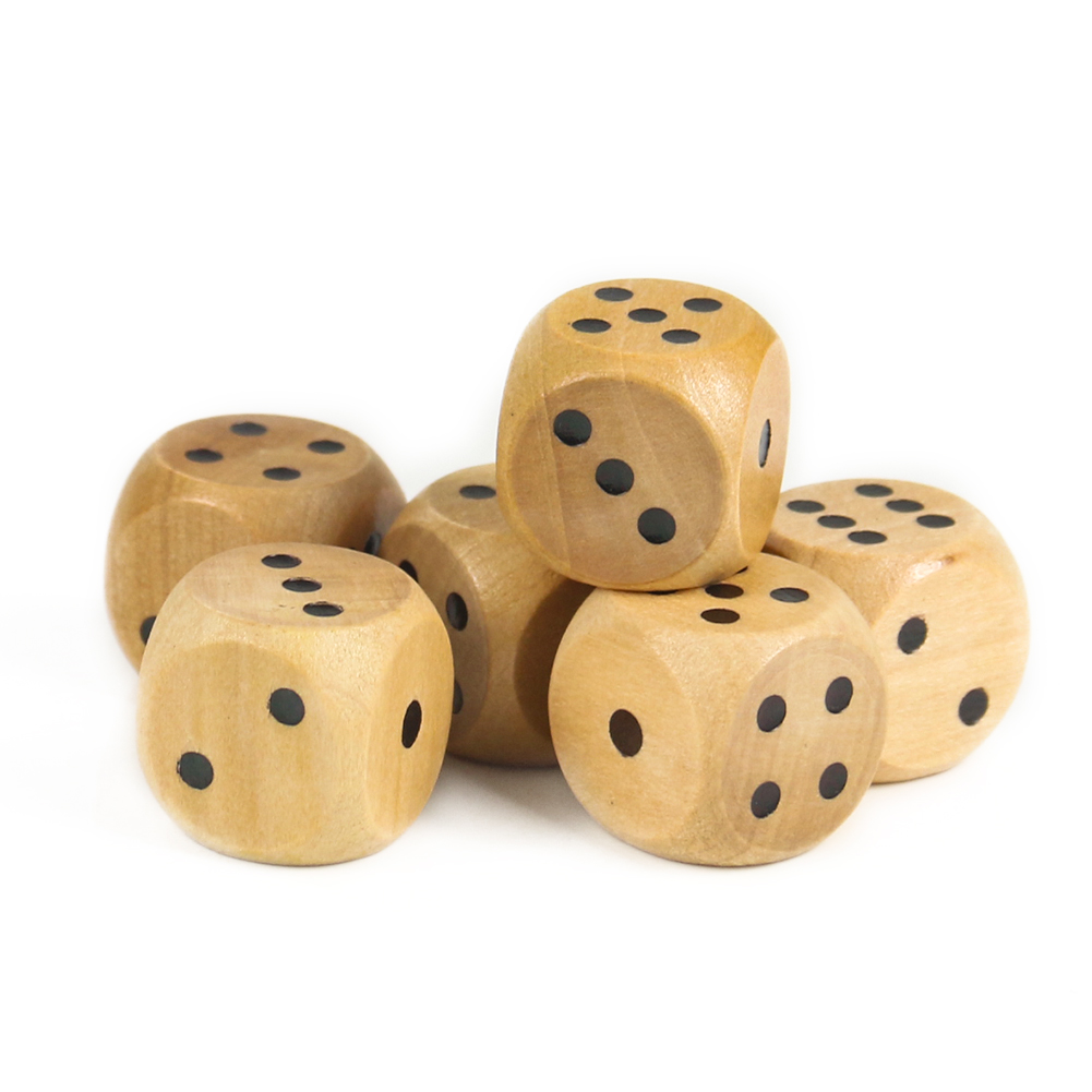 5 pz 20mm dadi in legno punto  - Dice Tower Wooden recensione e prezzo